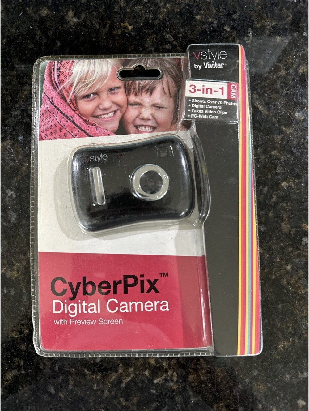 Vivitar CyberPix Digital Camera - Black - VS18B 1.3 MP
